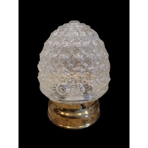 Vintage Acorn Beehive Clear Bubble Glass Ceiling Light Shade Fixture Globe